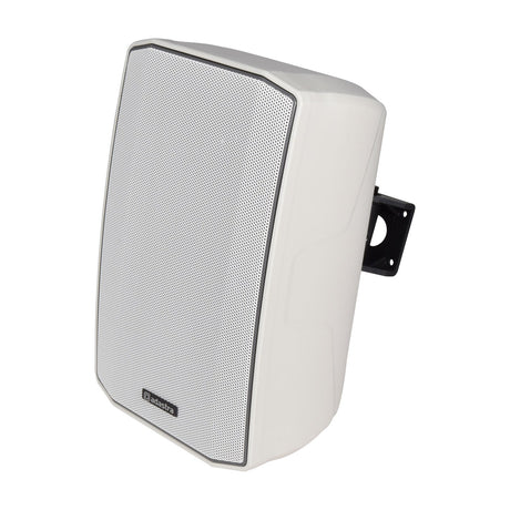 Adastra LX5T-W wall-mounted PA speaker in white with perforated grille and black pan-tilt bracket, shown on a plain white background.