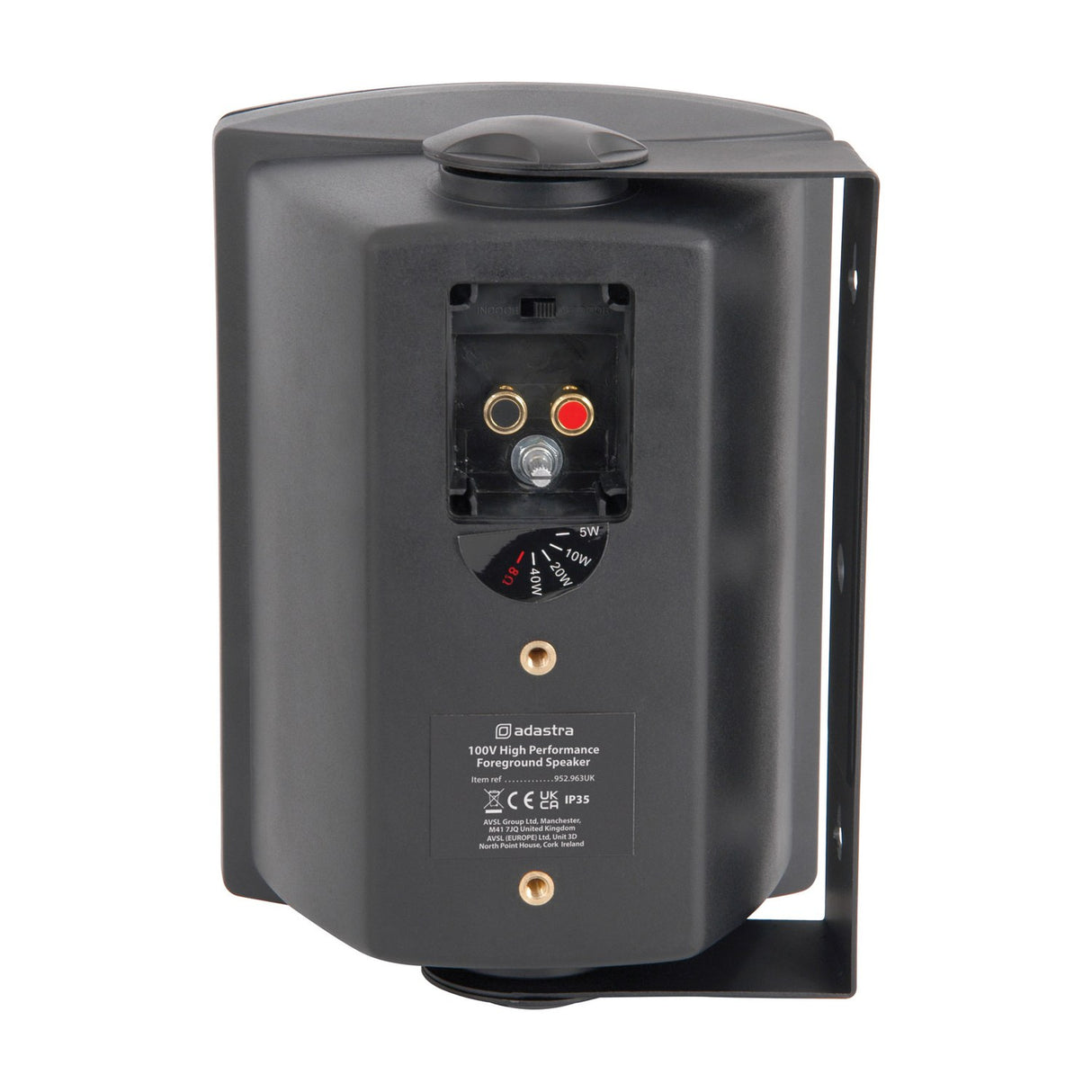 Adastra FSV-B Foreground Speaker, 100V Line, Black