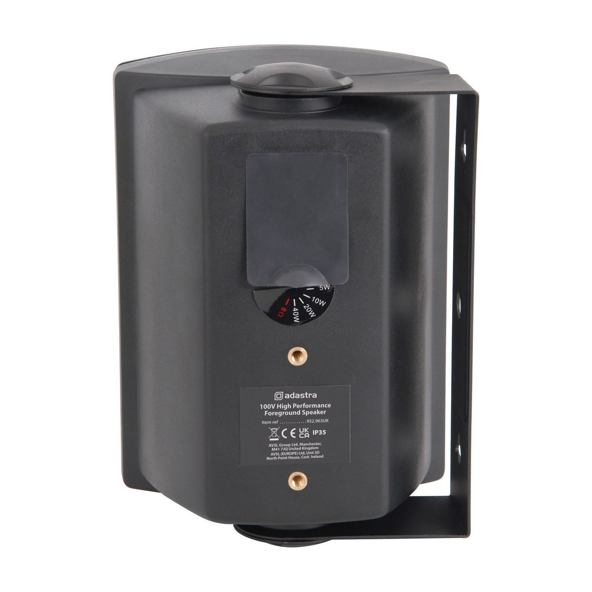 Adastra FSV-B Foreground Speaker, 100V Line, Black