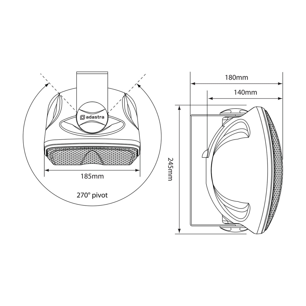 Adastra FC5V-W 5.25in 100V Compact Background Speaker