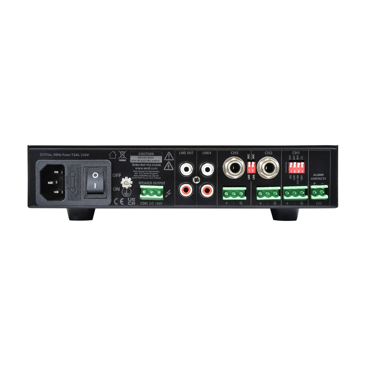 Adastra UA120 Compact 100V 5-Channel Mixer-Amplifier