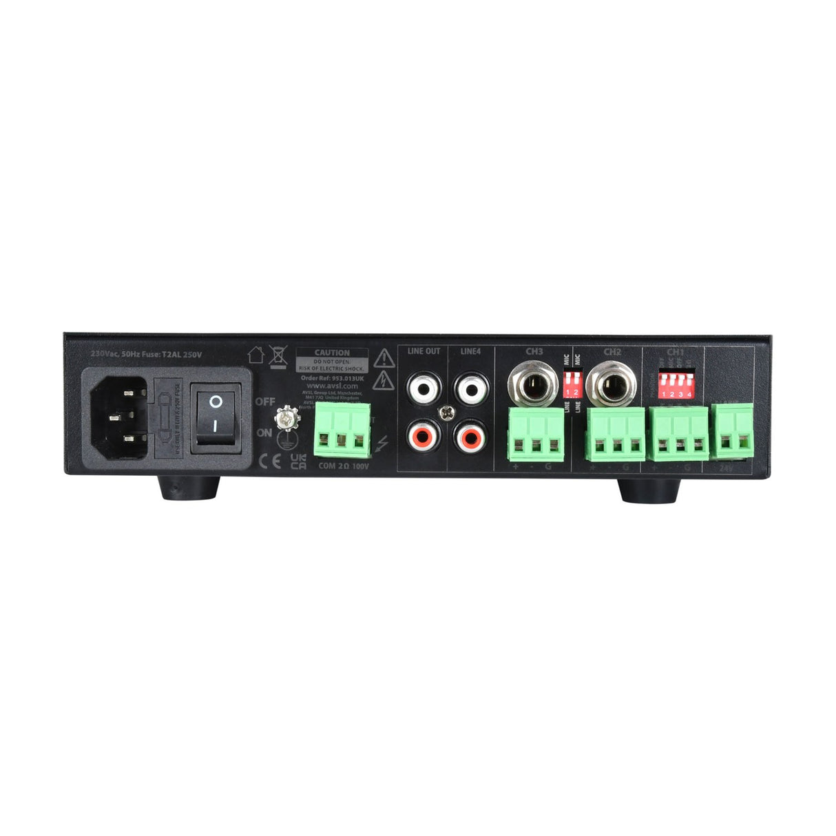 Adastra UA240 Compact 5-Channel 100V Mixer-Amplifier