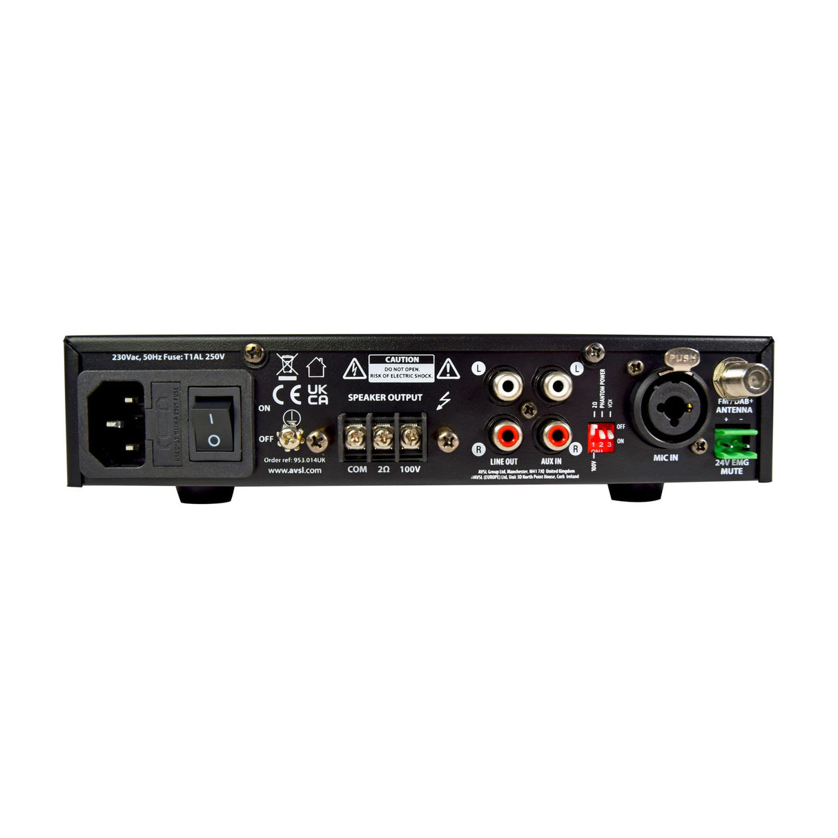 Adastra UX120 Compact 100V Mixer-Amplifier 120W