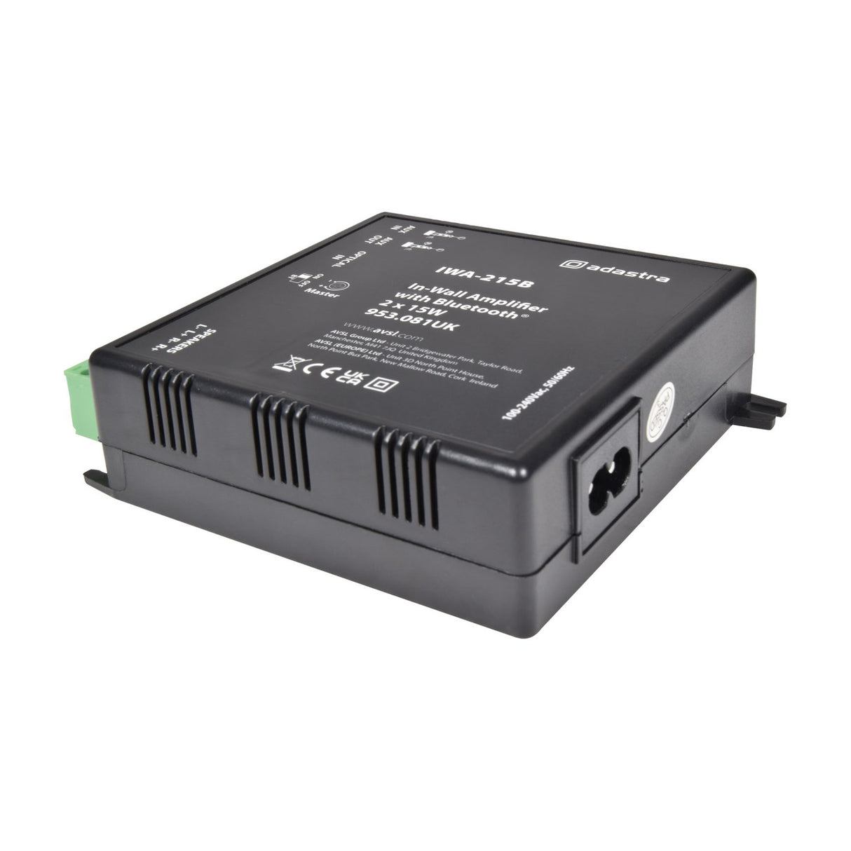 Adastra IWA215B In-Wall Bluetooth Amplifier 2 x 15W