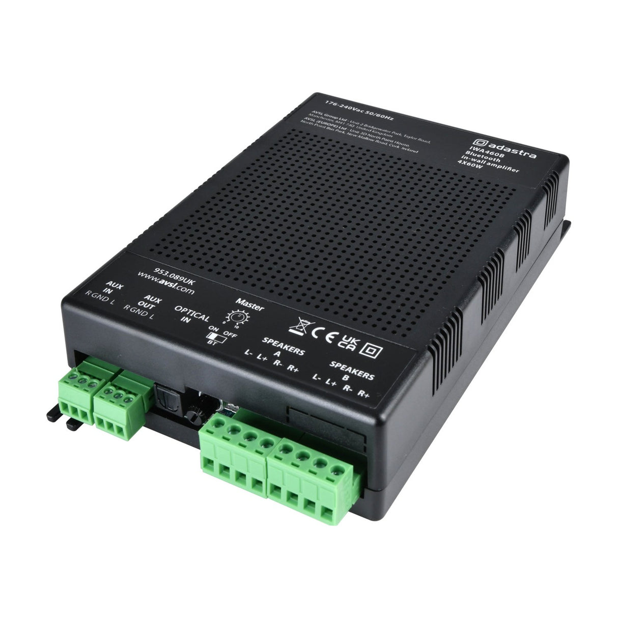 Adastra IWA460B In-Wall Bluetooth Amplifier 4 x 60W