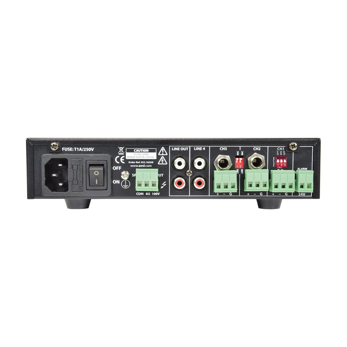 Adastra UA30 Compact 5-Channel 100V Mixer-Amplifier