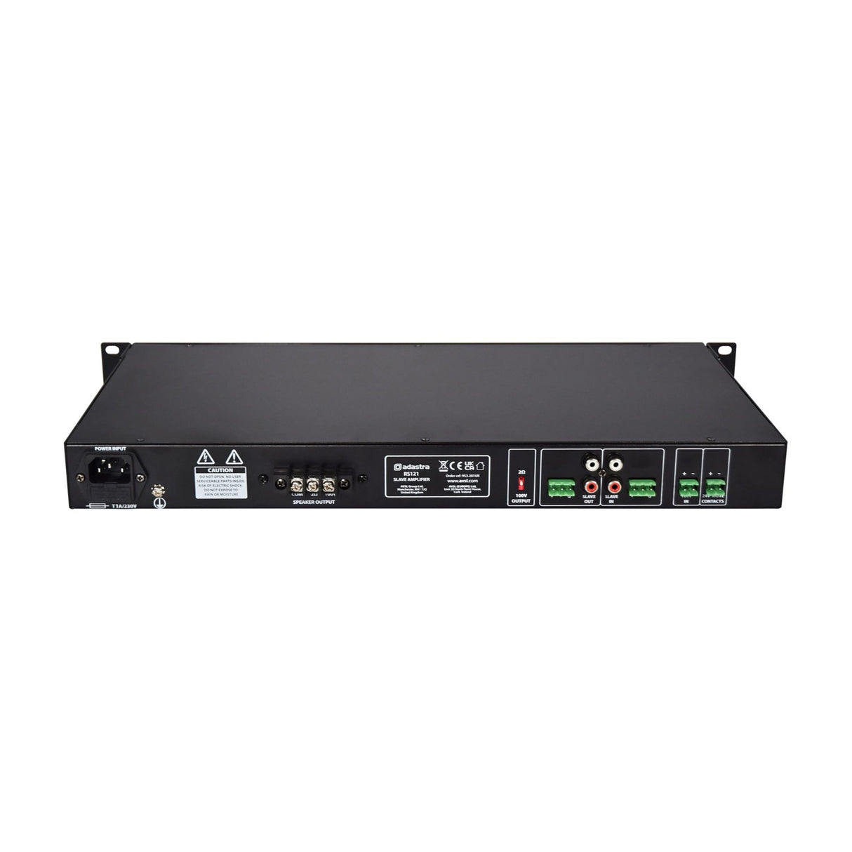 Adastra RS121 100V Line Class-D Slave Amplifier