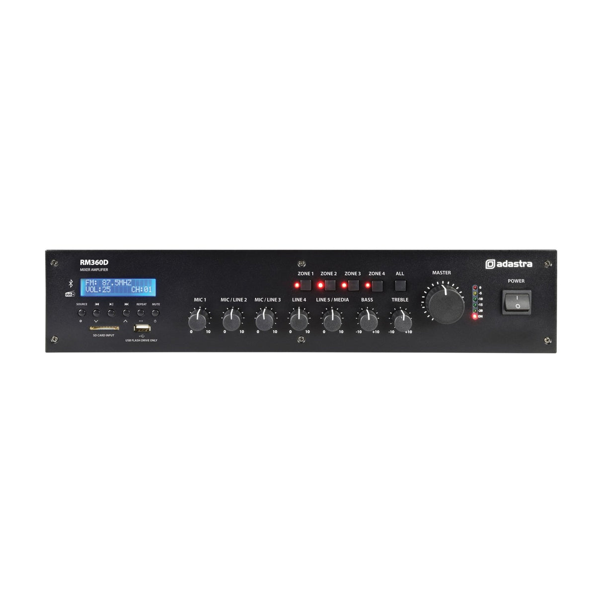 Adastra RM360D 100V DAB+ Bluetooth Mixer-Amplifier