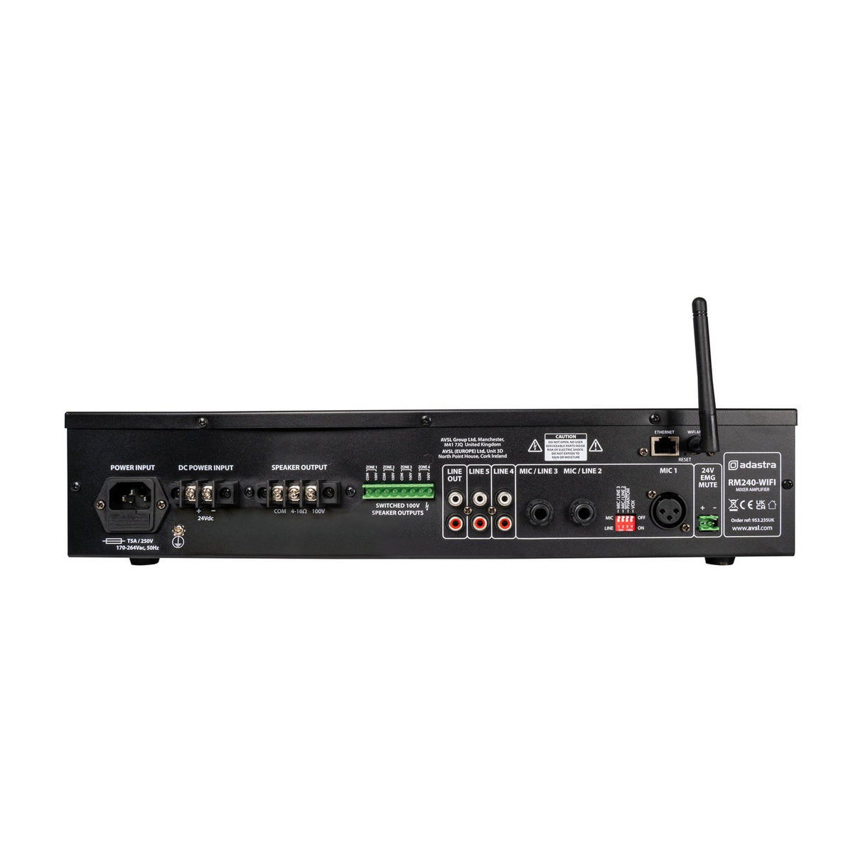 Adastra RM240-WIFI 100V WiFi Mixer-Amplifier