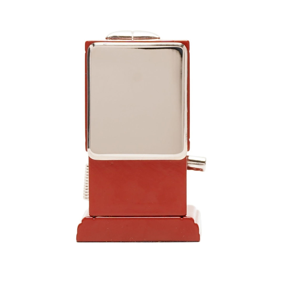 Coffee Machine Miniature Quartz Mantel Clock - Red & Silver