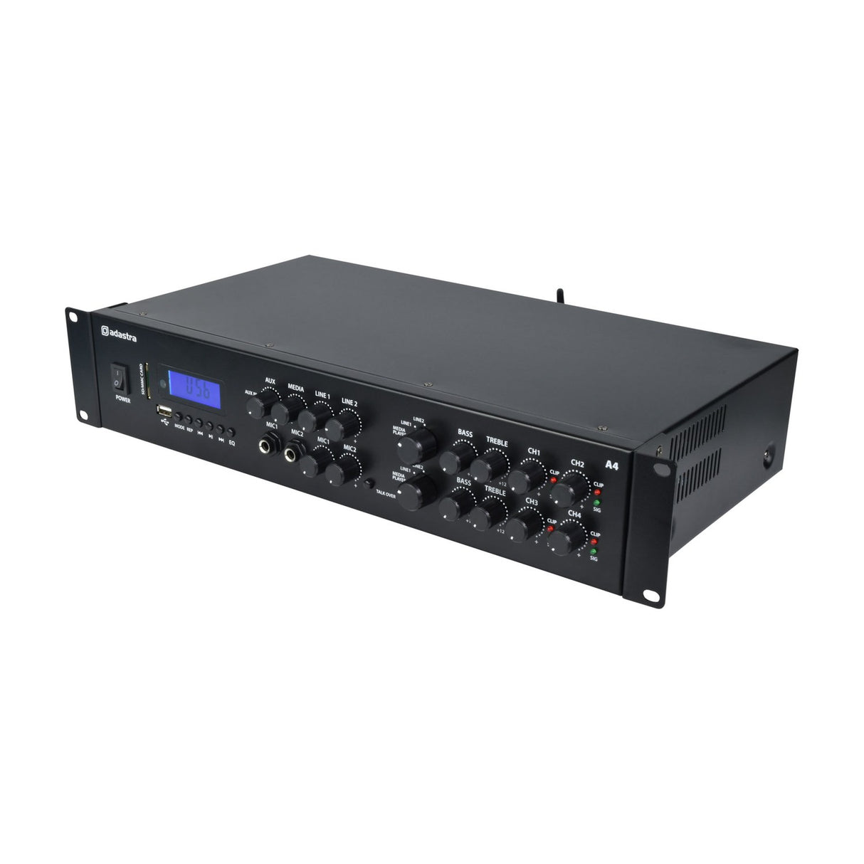 Adastra A4 Dual Zone Stereo PA Amplifier 4 x 200W
