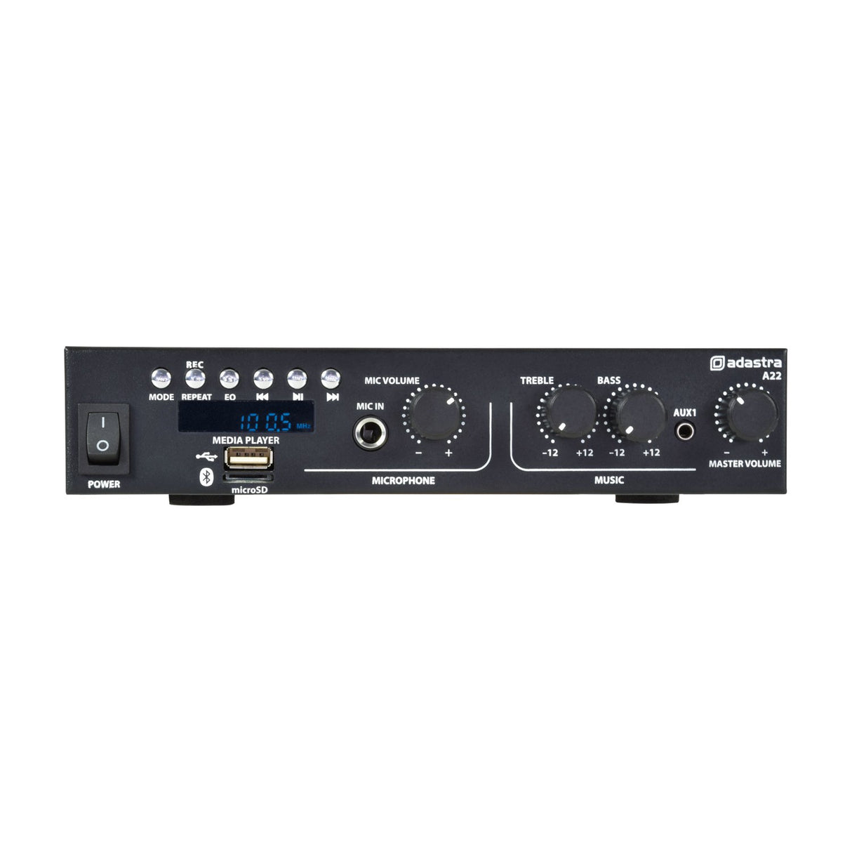 Adastra A22 Compact Stereo PA Amplifier with Bluetooth