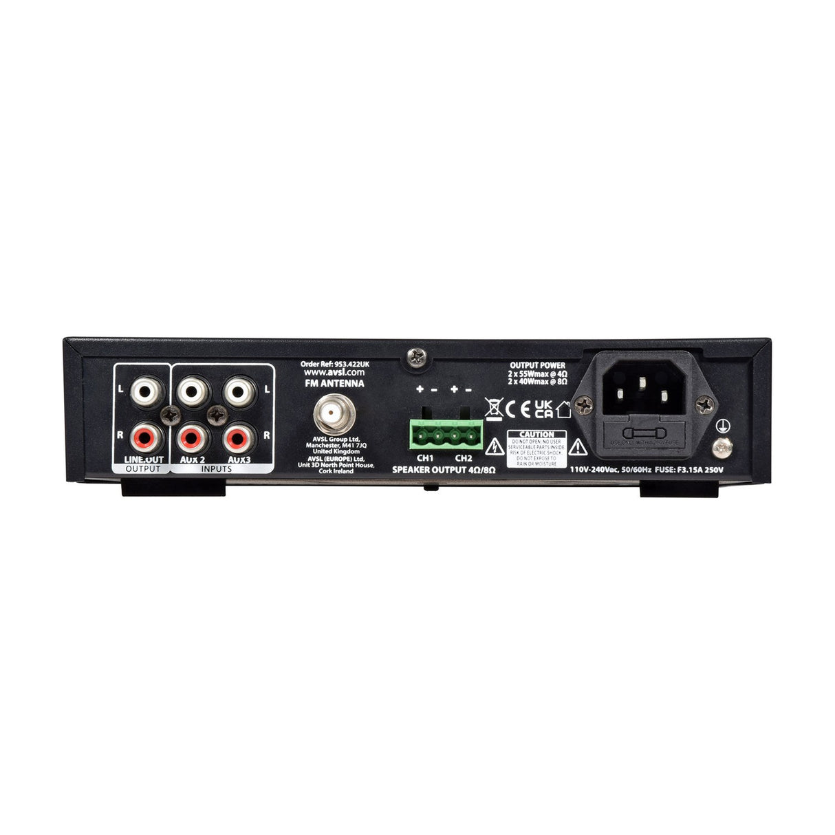 Adastra A22 Compact Stereo PA Amplifier with Bluetooth