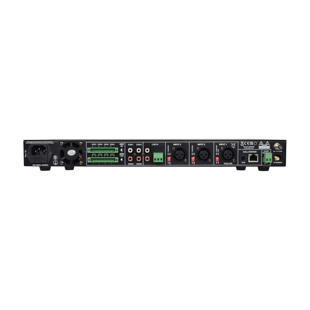 Adastra RM4460 Zoning 100V 4 x 60W Mixer-Amplifier