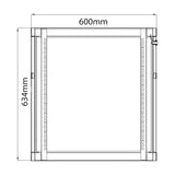 Adastra RC12U450 12U 450mm Glass-Door Rack Cabinet