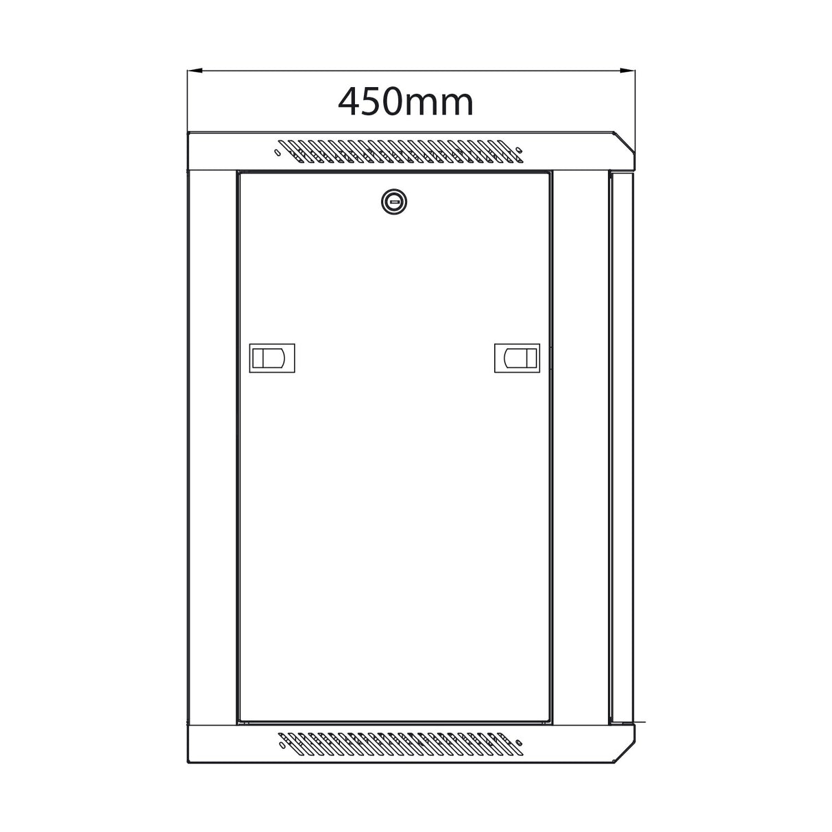 Adastra RC12U450 12U 450mm Glass-Door Rack Cabinet