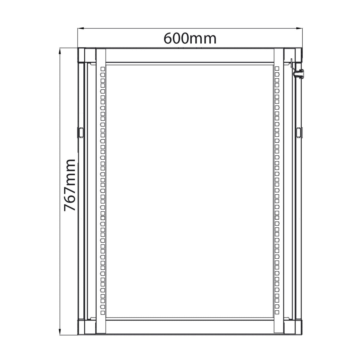 Adastra RC15U600 15U Lockable 19" Rack Cabinet