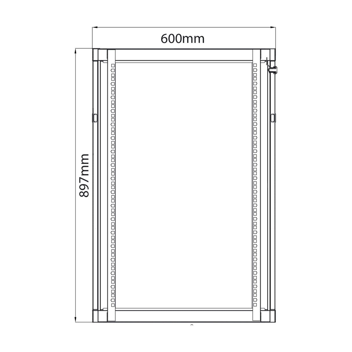 Adastra RC18U600 18U 600mm Steel Rack Cabinet