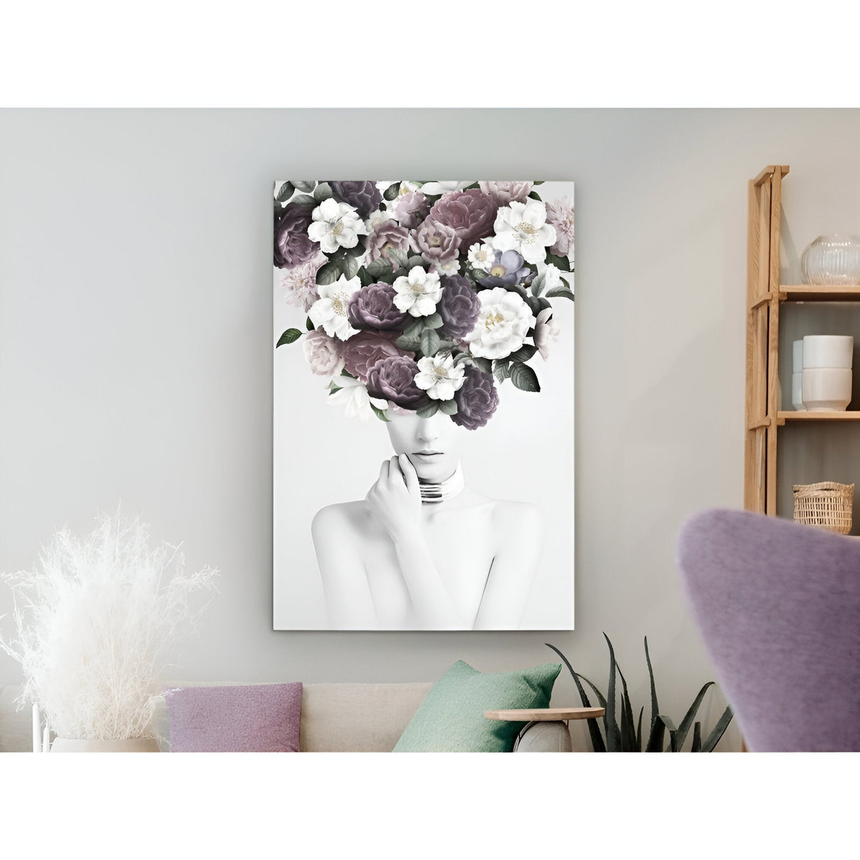 Clarisa White Flower Crown  Photography Print – 80x120cm