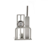 Cricket Bat, Ball & Wickets Miniature Metal Mantel Clock - Silver