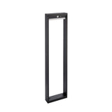 Endon Blythe tall LED solar bollard light in textured black aluminium with white diffuser and PIR sensor, shown on a plain background.