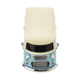 Miniature Camper Van Analogue Metal Mantel Clock - Blue