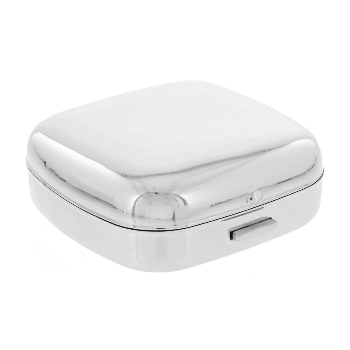 Chrome Fold Up Cushion Quartz Alarm Clock - Silver & Black