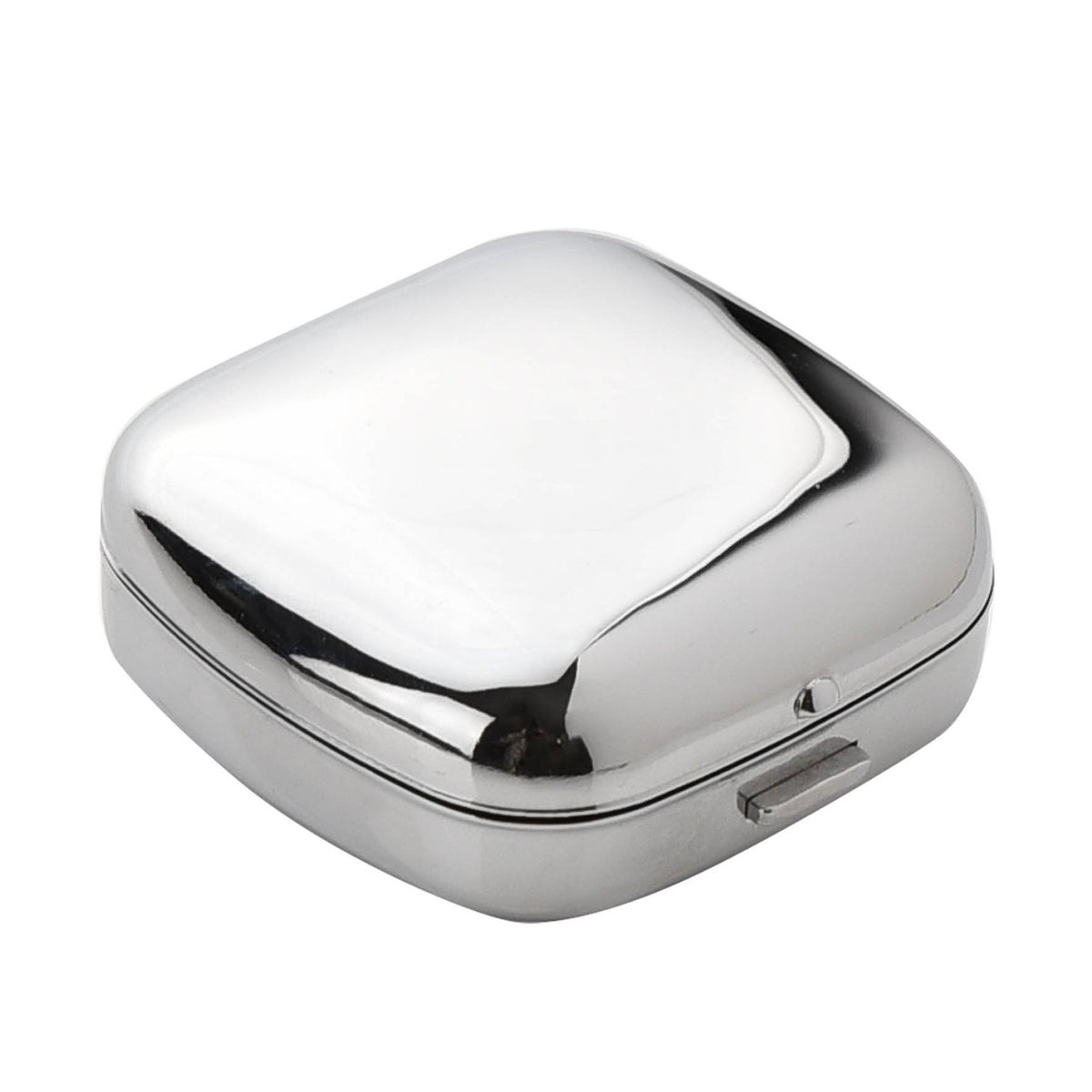 Chrome Fold Up Cushion Quartz Alarm Clock - Silver & Black