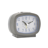 LED Dial Quartz Beep Plastic Alarm Clock with Snooze - Silver