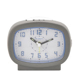 LED Dial Quartz Beep Plastic Alarm Clock with Snooze - Silver