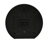 LCD Flip Mirrored Plastic Alarm Clock with Light - Black