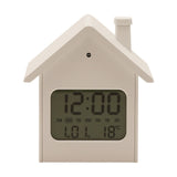 House Digital Alarm Clock with Snooze and Light - White