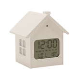 House Digital Alarm Clock with Snooze and Light - White