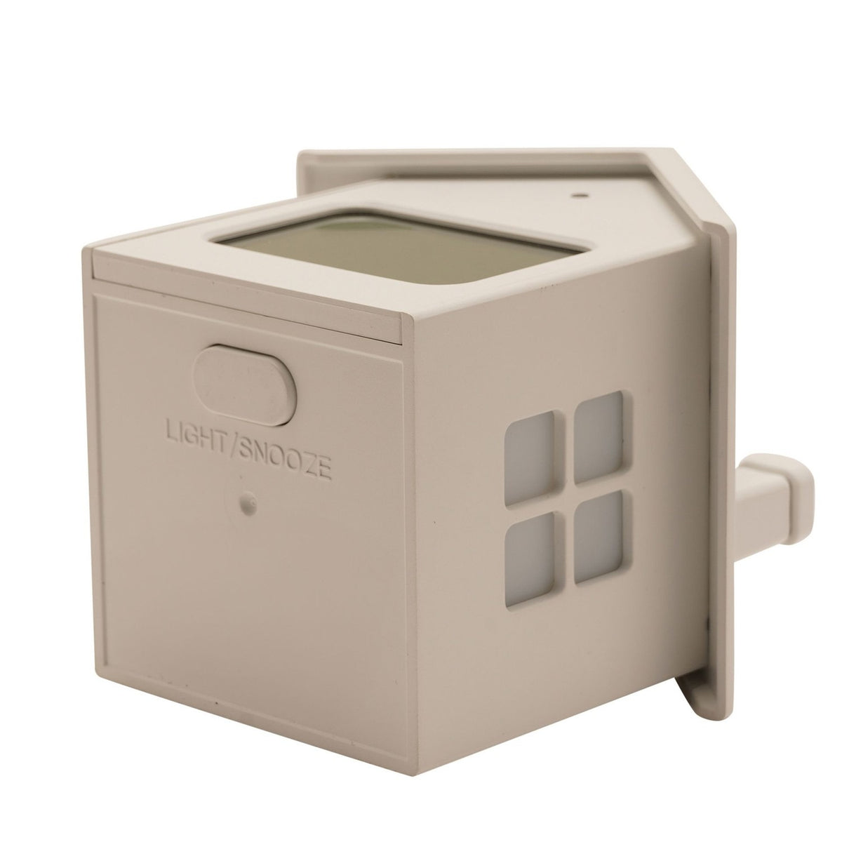 House Digital Alarm Clock with Snooze and Light - White