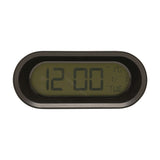 Oval Digital Alarm Clock with Backlit LCD Display - Black