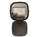 Folding Digital Travel Alarm Clock with Backlight - Black