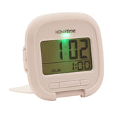 Digital Travel Alarm Clock with Snooze and Light - White