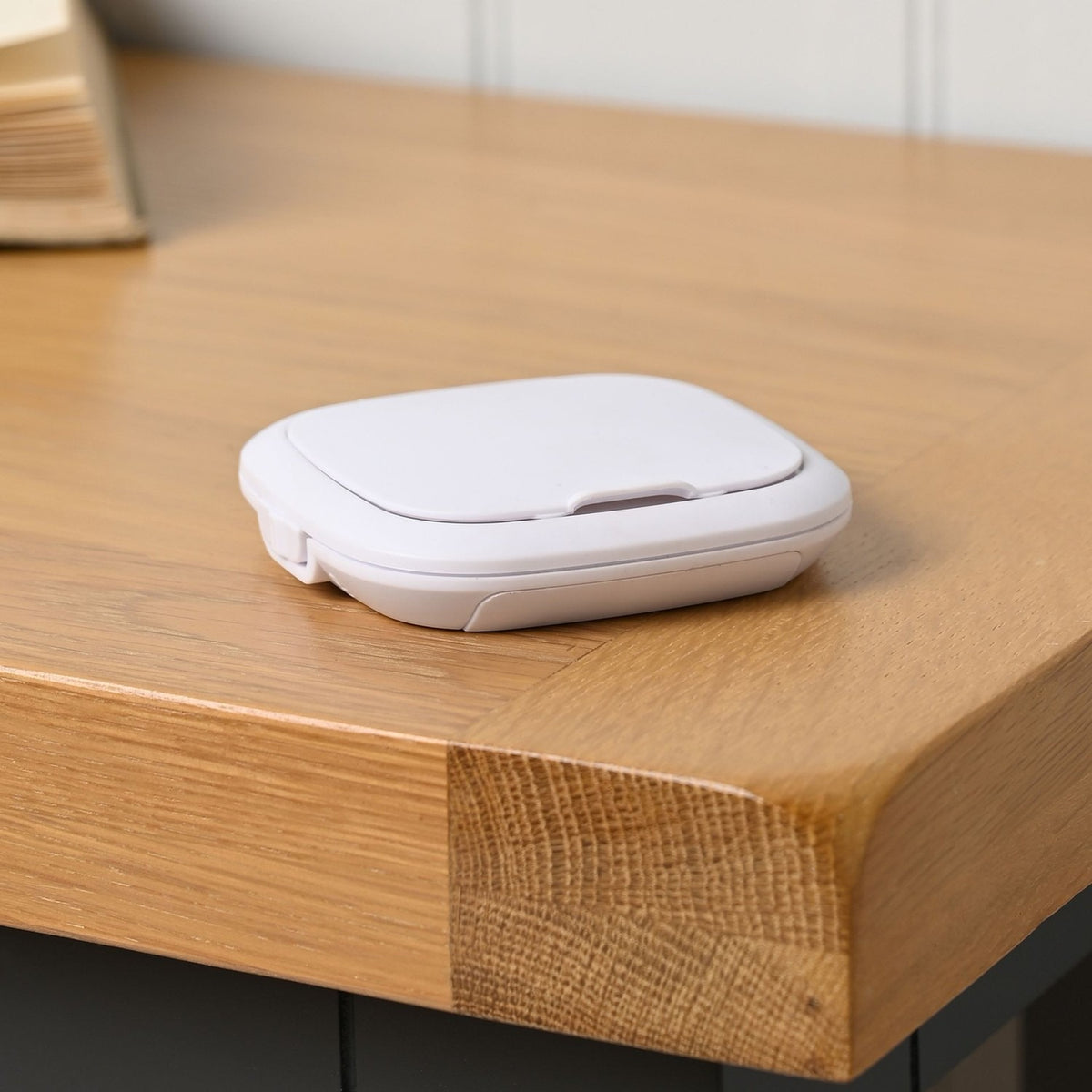 Digital Travel Alarm Clock with Snooze and Light - White