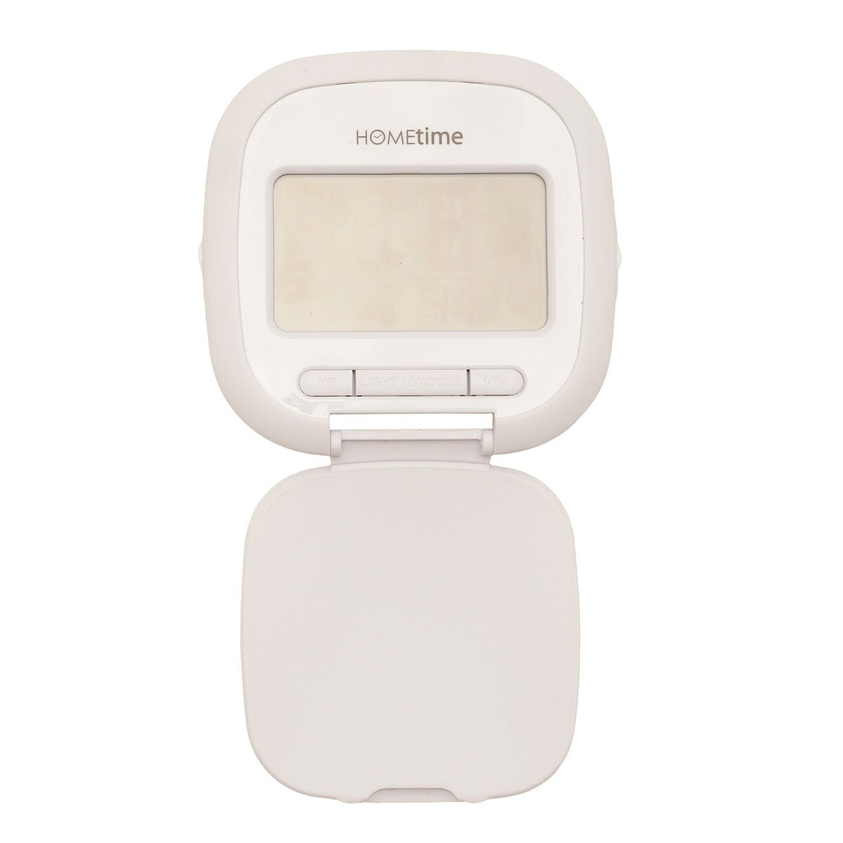 Digital Travel Alarm Clock with Snooze and Light - White