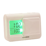 Digital Vibration Alarm Clock with Sliding Cover - White