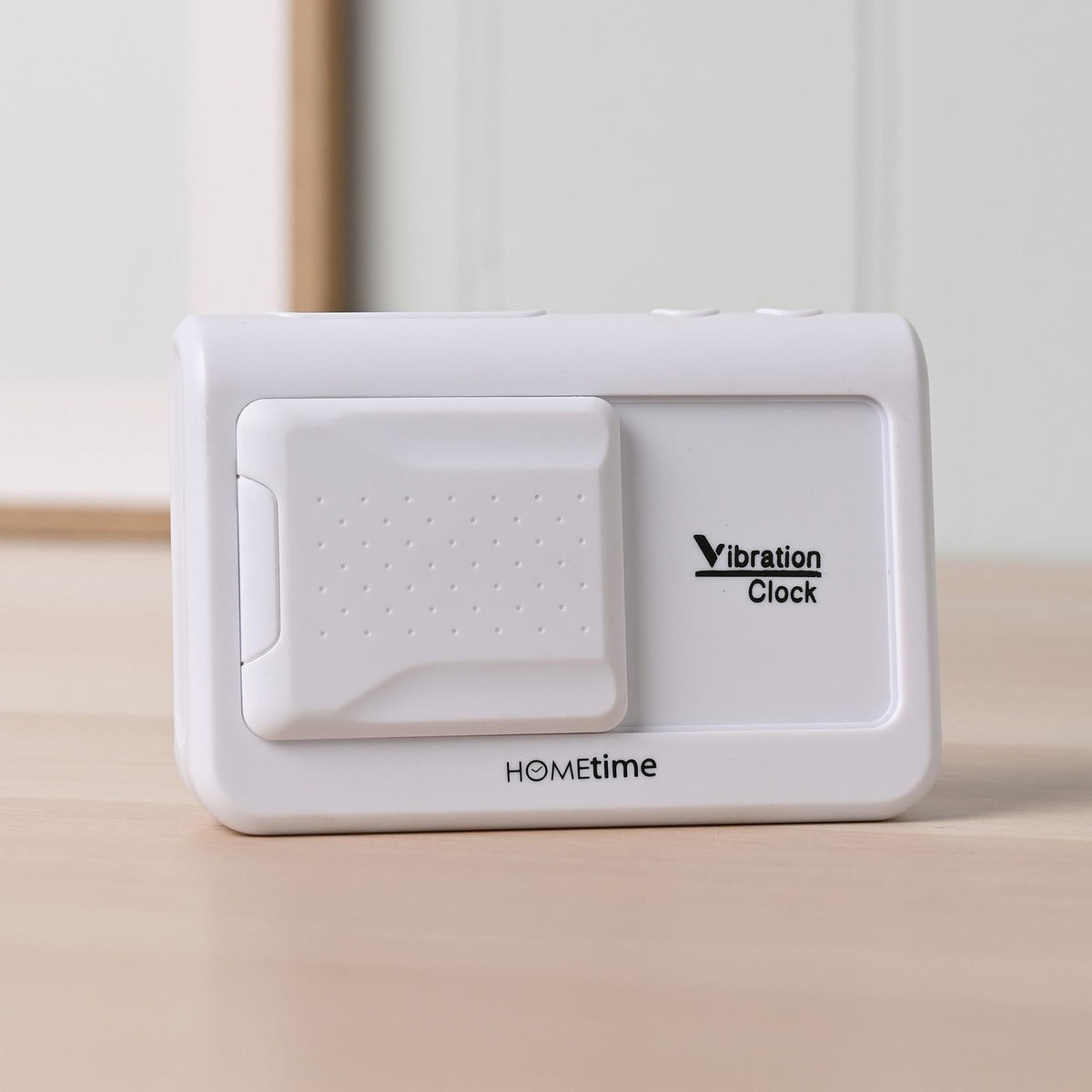 Digital Vibration Alarm Clock with Sliding Cover - White