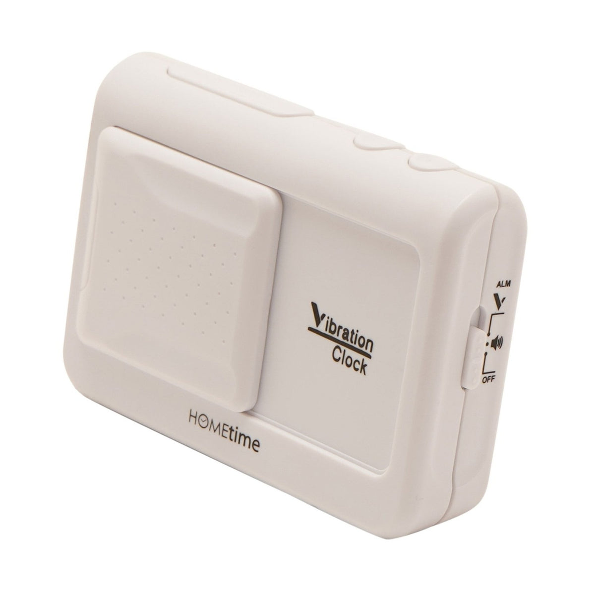 Digital Vibration Alarm Clock with Sliding Cover - White
