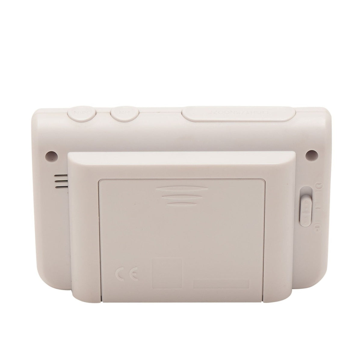Digital Vibration Alarm Clock with Sliding Cover - White