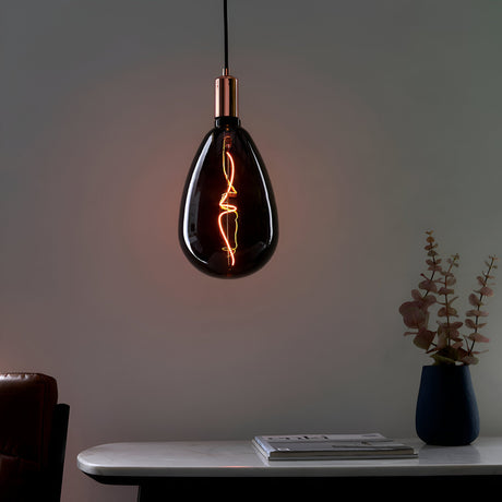 4W E27 LED Filament Wisp Bulb - Smoke, Warm White