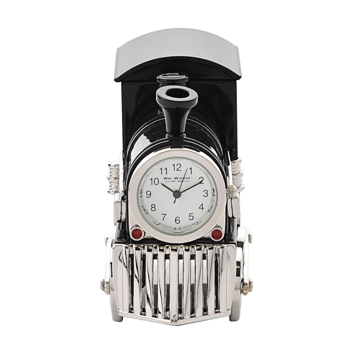 Miniature Steam Train Quartz Metal Mantel Clock - Black