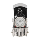 Miniature Steam Train Quartz Metal Mantel Clock - Black