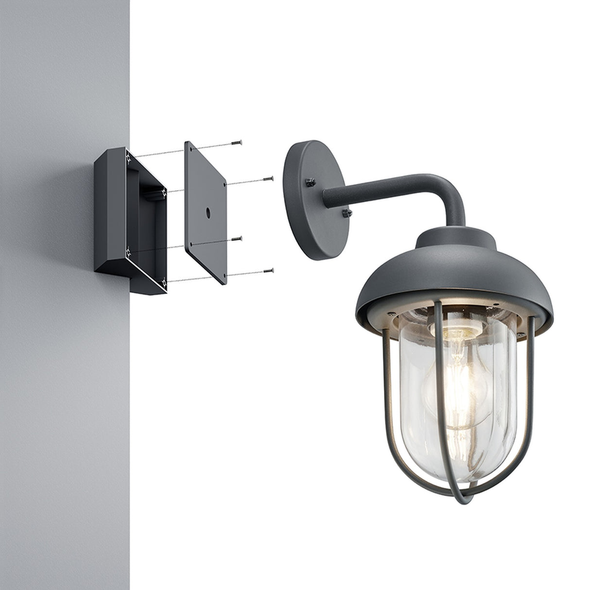 Corner Mounting – Matt Black