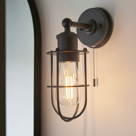 Bevwood Bathroom Wall Light - Black