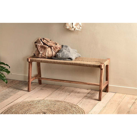 Amhara Acacia & Jute Woven Bench - Natural