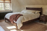 Anbu Double Acacia Bed Frame - Washed Walnut